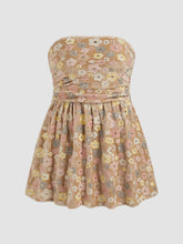 Velvet Floral Sequin Ruffle Mini Dress Curve & Plus