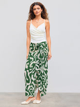Mid Rise Abstract Knotted Split Maxi Skirt