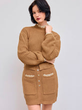 Knit High Neck Lace Trim Long Sleeve Top