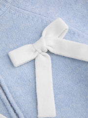 High Neck Bowknot Cardigan Curve & Plus