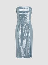 Sequin Split Tube Maxi Dress