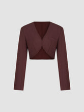 V-neck Hook Crop Blazer