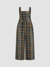 Tweed Plaid Pocket Wide Leg Jumpsuit Curve & Plus