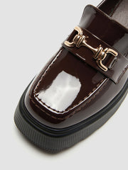BUCKLE CHUNKY HEEL LOAFERS