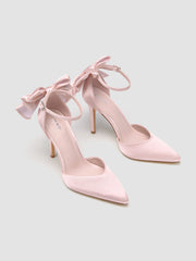 BOWKNOT SATIN HEELS