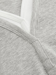 Cotton-blend V-neck Two Tone Tank Top