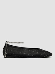 RHINESTONE STRAP MESH MARY JANE FLATS