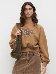 Fleece Horse Graphic Sweatshirt