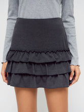Mid Rise Layered Mini Skirt