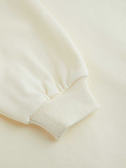 Terry Round Neckline Solid Sweatshirt