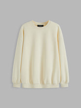 Terry Round Neckline Solid Sweatshirt