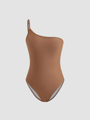 Shaping Asymmetrical Neck One Piece Swimsuit