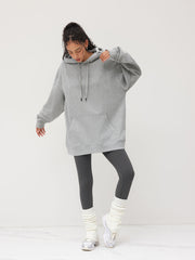 Minimalist Oversized Cotton-blend Fleece Hoodie