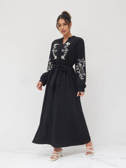 Cotton Floral Knotted Maxi Dress