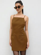 Solid Pocket Mini Dress
