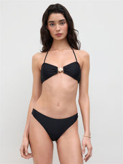 Sweetheart Metal Detail Bracelet Cheeky Bikini Set