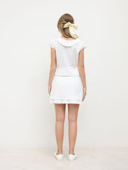 Broderie Anglaise 100% Cotton Short Sleeve Blouse