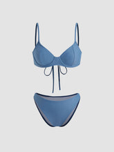 V-neck Underwire Cheeky Bikini Set