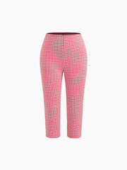 Gingham Ruched Capris