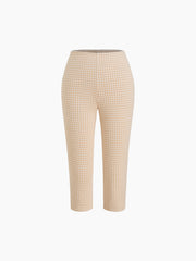 Gingham Ruched Capris