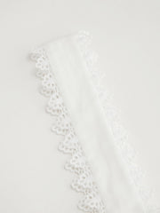 100% Cotton Broderie Anglaise Tie Front Bow Top & Voluminous 100%Cotton Mid Rise Knotted Ruffle Midi Skirt