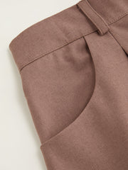 Linen-blend Mid Rise Roll Up Hem Shorts Curve & Plus