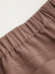 Linen-blend Mid Rise Roll Up Hem Shorts Curve & Plus