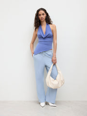 CDR Cowl Neck Asymmetrical Hem Tank Top