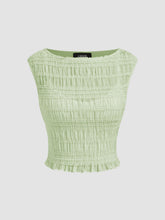 Boat Neck Shirred Top & Cami Top