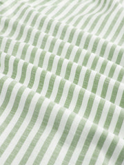 Cotton-blend Boat Neck Stripe Bowknot Tank Top Curve & Plus