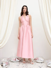 Halter Neckline Bowknot Maxi Dress