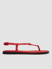 ROPE FLIP-FLOP SATIN FLAT SANDALS