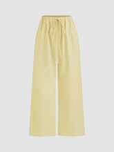 Drawstring Pull-On Linen Pant