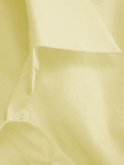 Linen-blend Collar V-neck Pleated Short Sleeve Shirt