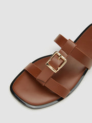 DOUBLE STRAP BUCKLE SLIPPERS