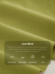 Linen-blend V-neck Dolman Sleeve Blazer Vest