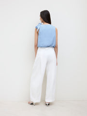 Boat Neck Bowknot Bodysuit