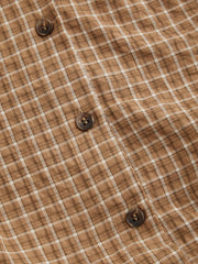 100% Cotton Tartan Short Sleeve Gingham Blouse