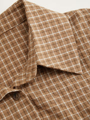 100% Cotton Tartan Short Sleeve Gingham Blouse