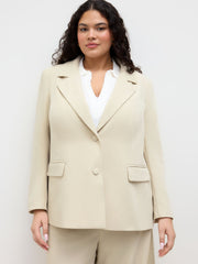 Notched Collar Blazer Curve & Plus