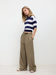 Belted Wide Leg Trousers