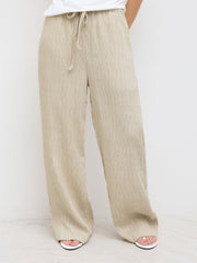 Drawstring Pull-on Wide Leg Pants