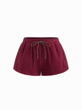 Fleece Low Rise Drawstring Micro Shorts