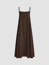 Linen-blend Square Neck Knotted Beaded Cami Maxi Dress