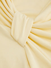 Asymmetrical Neck Ruched Long Sleeve Tee Curve & Plus