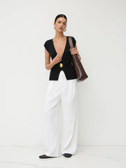 Knit V-Neck Dolman Sleeve Vest