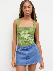 Denim Low Rise Micro Mini Skorts