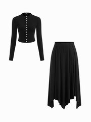 CDR Cardi and Midi Skirt Set