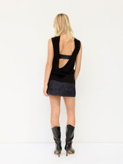 CDR Sheer Cowl Back Sweater