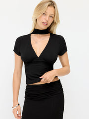 CDR Scarf V Neck Tee